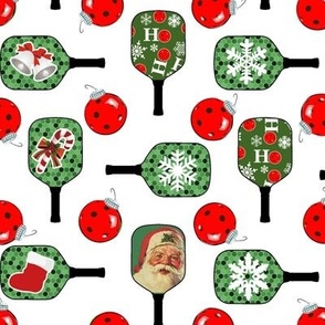 Christmas Pickleball Red Pickleball Ornaments Green Pickleball Paddles with Holiday Favorite Things