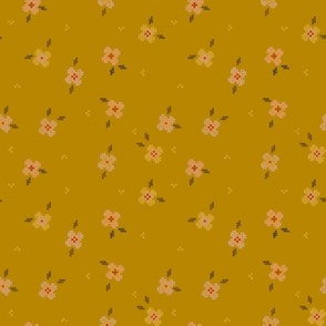Cross Stitch - Mustard Yellow - Small