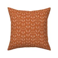 Antler Woodland Small Pattern x  Orange and Light Pink Line Art