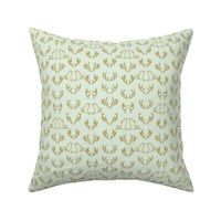 Antler Woodland Small Pattern x Sky Blue and Mustard Line Art