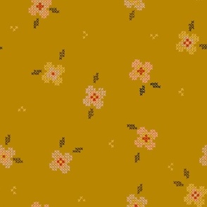 Cross Stitch - Mustard Yellow