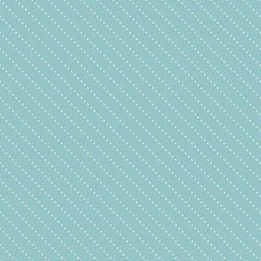 Diagonal Dotted Stripe - Aqua