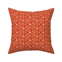 This Way and That Geometric Orange Red Ivory Regular Scale