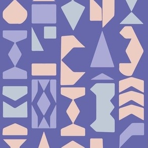 Very Periwinkle Abstract Shapes, 24 inch