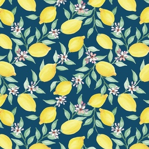 Lemons on Navy 