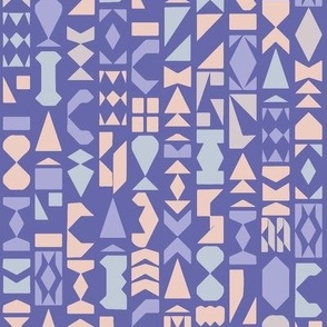 Very Periwinkle Abstract Shapes, 12 inch
