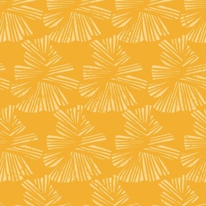 Distressed Pinecones - Midday Sun Yellow, Large Scale