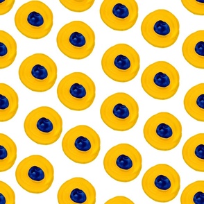 Yellow Blue Circles in Ukrainian Colors