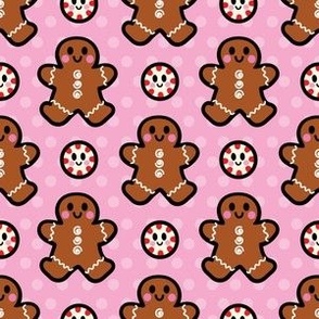 gingerbread peppermint on pink