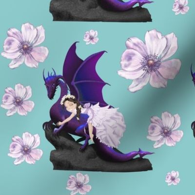 A Princess & her purple dragon (Large)-1