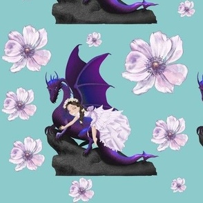 A Princess & her purple dragon (Large)-1