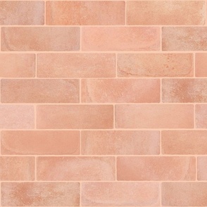 Terracotta Brick Wall Peach color wallpaper