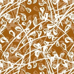 Ivy Leafs Chalk Superposition - Autumnal Orange ochre