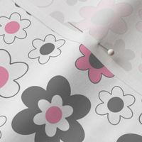 Pink Gray Floral 