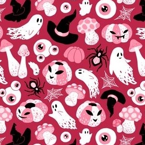 (small) Spooky Halloween red background