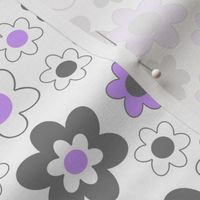 Purple Gray Floral 