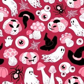 (large) Spooky Halloween red background