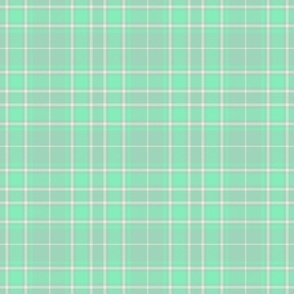 Tartan Plaid - Medium Celadon Green with Pastel Green and Off White Cement