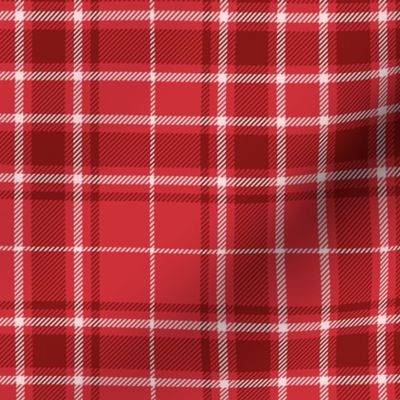 Tartan Plaid - Light red with dark red and light pink