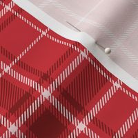 Tartan Plaid - Light red with dark red and light pink