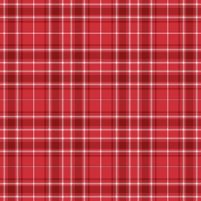 Tartan Plaid - Light red with dark red and light pink
