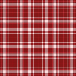 Tartan Plaid - Dark red with light pink and lighter red