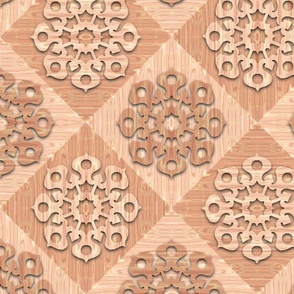 Wood Mandala Tiles