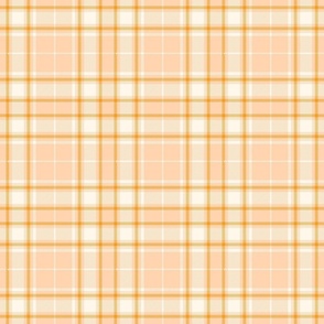 Tartan Plaid- Medium Orange with light and dark orange