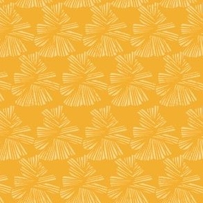 Distressed Pinecones - Midday Sun Yellow, Small Scale