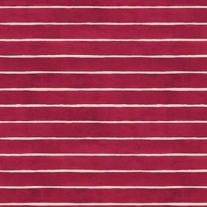 Viva Magenta Broad Horizontal Stripes - Ditsy Scale - Watercolor Textured bb2649 Pantone 2023