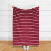 Viva Magenta Broad Horizontal Stripes - Large Scale - Watercolor Textured bb2649 Pantone 2023