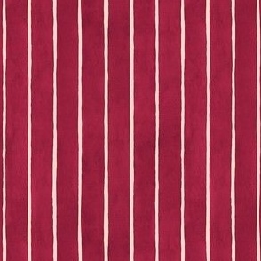 Viva Magenta Broad Vertical Stripes - Ditsy Scale - Watercolor Textured bb2649 Pantone 2023