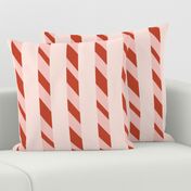 Candy cane stripes - pink and red // big scale