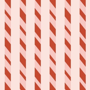 Candy cane stripes - pink and red // medium scale