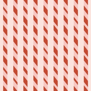 Candy cane stripes - pink and red // small scale