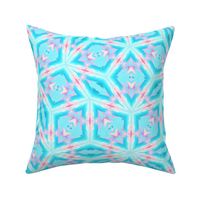 Neon Blue and Pink - Penrose Pattern