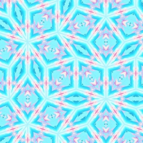 Neon Blue and Pink - Penrose Pattern