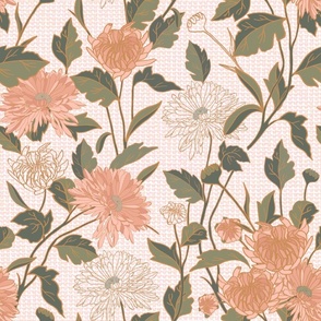 Mum’s Chrysanthemum /beige/bloom/garden/floral/large scale