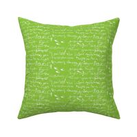 French Script Bold, Lime Green