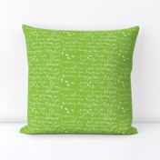 French Script Bold, Lime Green