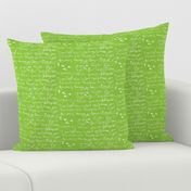 French Script Bold, Lime Green