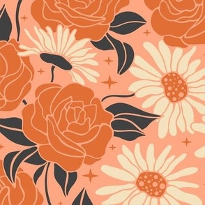 Wild Roses, Orange Version / Medium Scale