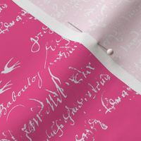 French Script Bold, Shocking Pink