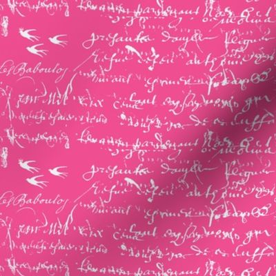 French Script Bold, Shocking Pink