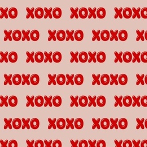 XOXO in Red and Blush - Valentine, Valentine's Day