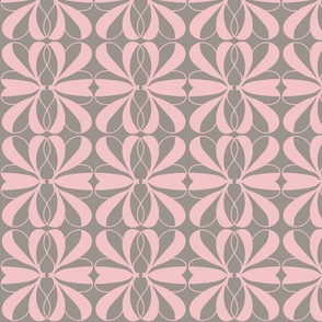 Afternoon Tea - Touch of Art Nouveau in Taupe and Pink