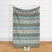 Fair Isle Forest Adventures Teal Winter RetroChristmas2022 Medium 