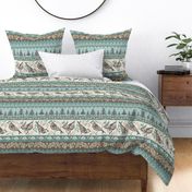 Fair Isle Forest Adventures Teal Winter RetroChristmas2022 Medium 