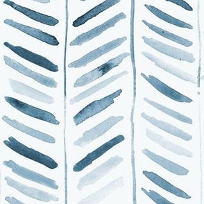teal artistic herringbone - watercolor blue brush stroke chevron painterly minimalistic scandi pattern for home decor b081-10