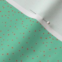 Micro Dots // Pomegranate on Aqua